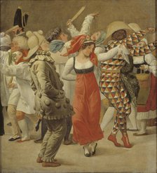 The Carnival in Rome. Fragment, 1828. Creator: CW Eckersberg.