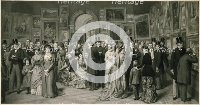 Private View, Royal Academy, 1881, (2 February 1885). Creator: Unknown.