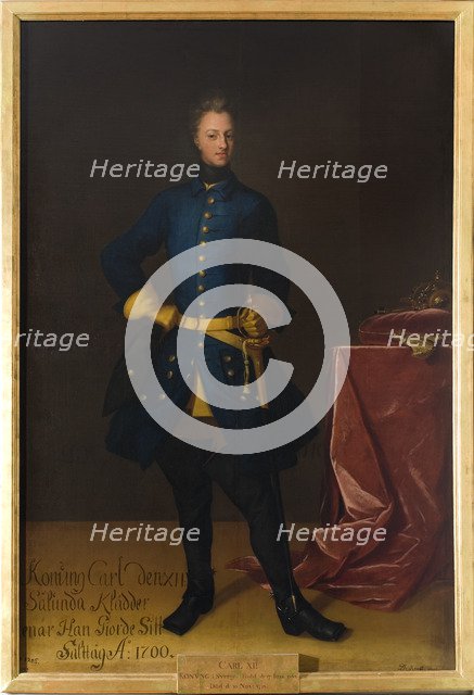 Portrait of the King Charles XII of Sweden (1682-1718).