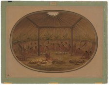 Mandan Ceremony - The Water Sinks Down, 1861/1869. Creator: George Catlin.