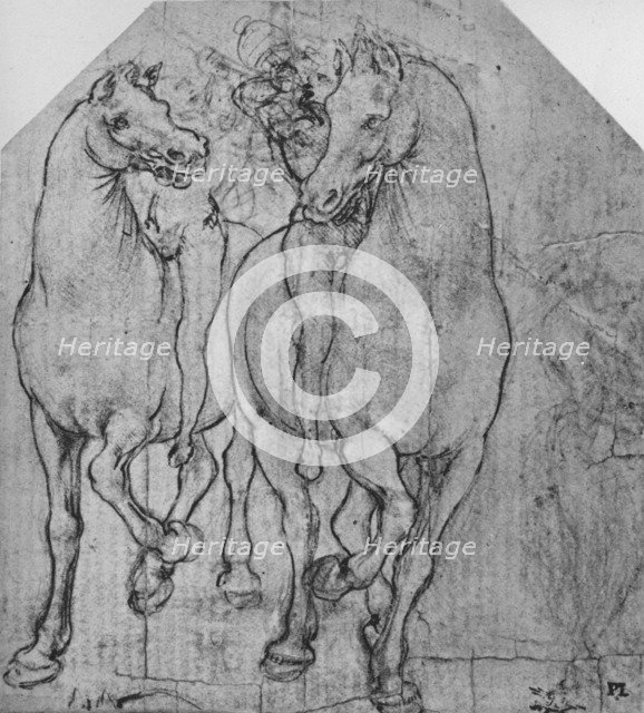 'Two Horsemen', c1480 (1945). Artist: Leonardo da Vinci.