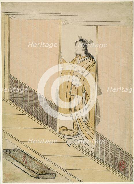 Parody of Kawachi-goe from "Tales of Ise", 1765. Creator: Suzuki Harunobu.