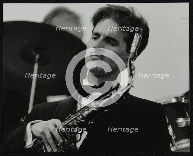 Tenor saxophonist Scott Hamilton at Knebworth, Hertfordshire, 1982. Artist: Denis Williams