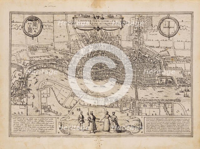 London. From Civitates orbis terrarum, 1572. Creator: Braun, Georg (1541-1622).