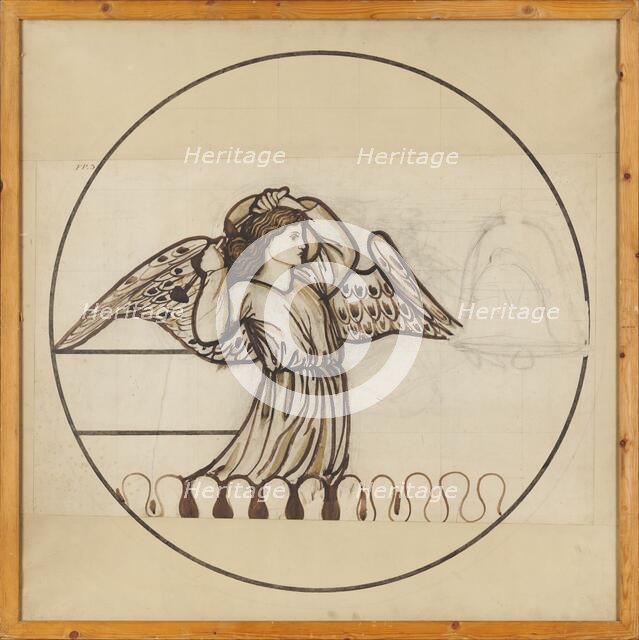 Angel playing on bells, 1862. Creator: Sir Edward Coley Burne-Jones.