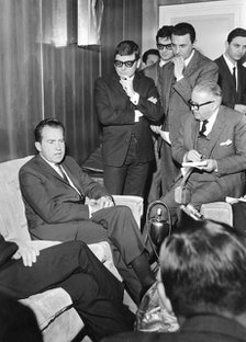 Richard Nixon during business tour of Asia, 1964. Artist: Unknown