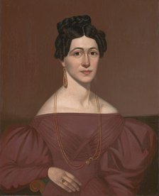 Portrait of Eliza C. Ayres, about 1840. Creator: Orlando Hand Bears.