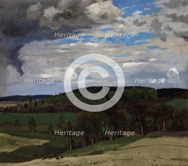 Landscape with Clouds, between 1898-1902. Creator: Ferdynand Ruszczyc.