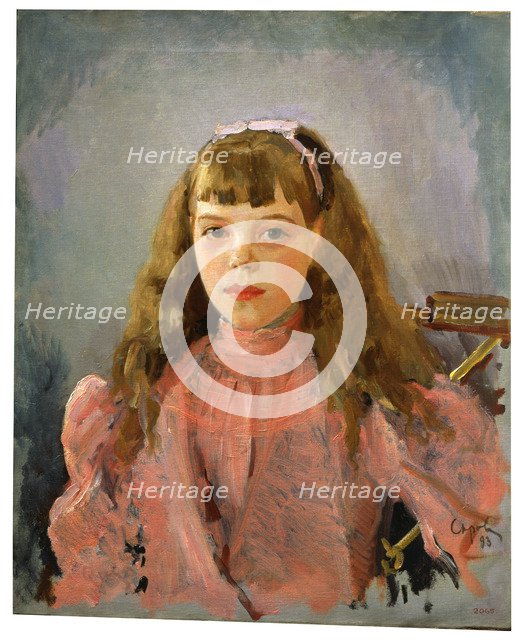 'Portrait of Grand Duchess Olga Alexandrovna of Russia', 1893. Artist: Valentin Serov