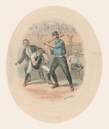 Baseball Scene, 1880-1900. Creator: Beatty and Votteler.