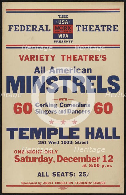 All American Minstrels, New York, [1935]. Creator: Unknown.