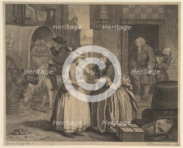 A Harlot's Progress, Plate 1, before April 1732. Creator: William Hogarth.