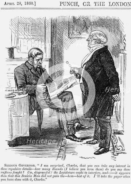 An opinion on boxing, 1860. Artist: Unknown