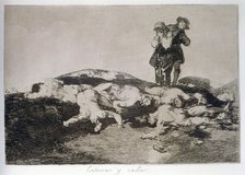 The Disasters of War, a series of etchings by Francisco de Goya (1746-1828), plate 18: 'Enterrar …