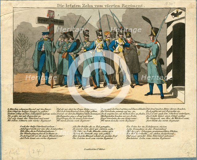The Last Ten of the 4th Regiment, 1831. Artist: Anonymous  