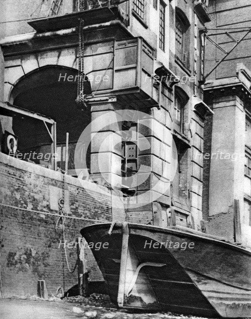 The remnants of a Thames-side city merchant mansion, near Cannon Street Station, 1926-1927. Artist: Paterson