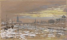 Frankfurt am Main in winter, 1897. Creator: Bernhard Mannfeld.
