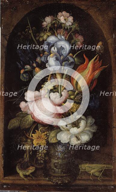 Bouquet of Flowers in a Stone Niche, 1620. Creator: Roelandt Savery.