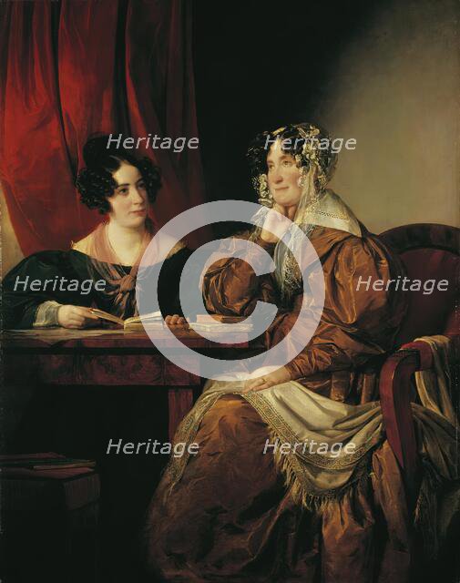 Henriette Baroness Pereira-Arnstein with her daughter Flora, 1833. Creator: Friedrich von Amerling.