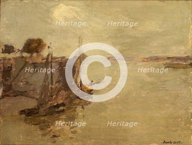 Honfleur Fishing Boats no. 2, n.d. Creator: Frank Edwin Scott.