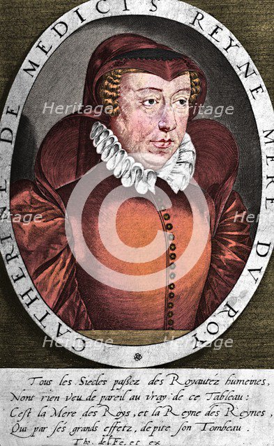 Catherine de' Medici, Queen of Henry II of France, c16th century (1894). Artist: Thomas de Leu.