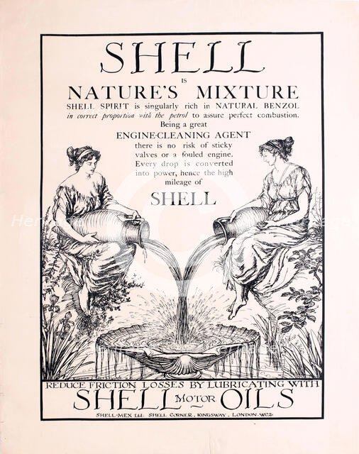 Shell Motor Oils, 1923. Creator: Sullivan, Edmund Joseph (1869-1933).