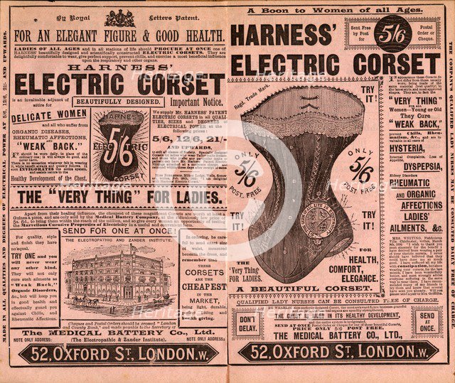 Harness Electropathic belt, 1892. Artist: Unknown