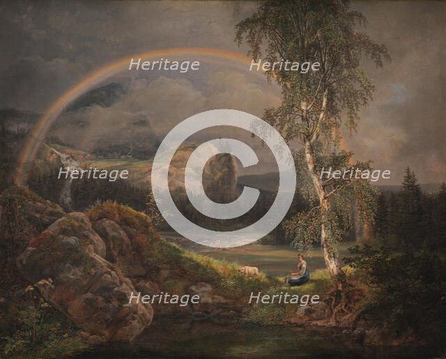 Norwegian Landscape with a Rainbow, 1821. Creator: Dahl, Johan Christian Clausen (1788-1857).