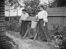Two women beside a well, near Princes Risborough, Buckinghamshire, 1903. Artist: A Newton