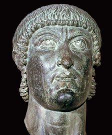 Bronze head of Constantine I, 3rd century BC. Artist: Unknown