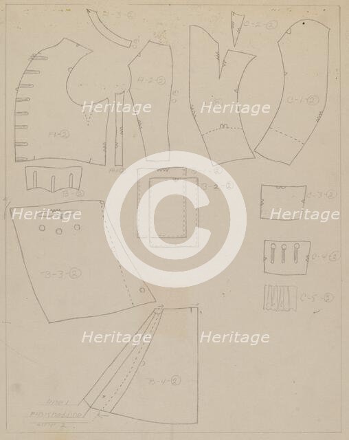 Suit Pattern, c. 1938. Creator: Henry De Wolfe.