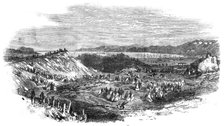 The explosion of gunpowder magazines at Erith:…the powder-magazines after the explosion, 1864. Creator: Unknown.