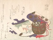 Scroll Painting of Horse, 19th century., 19th century. Creator: Shinsai.
