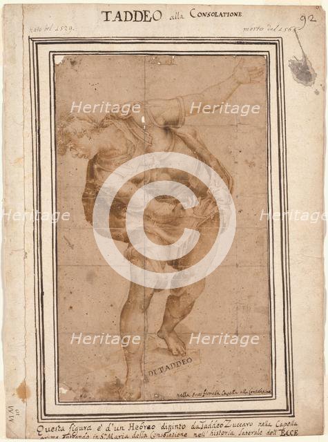 Un Hebreo, from Christ Shown to the People (recto); Design for a Wall Decoration...(verso). Creator: Frederico Zuccaro (Italian, 1540/1-1609).