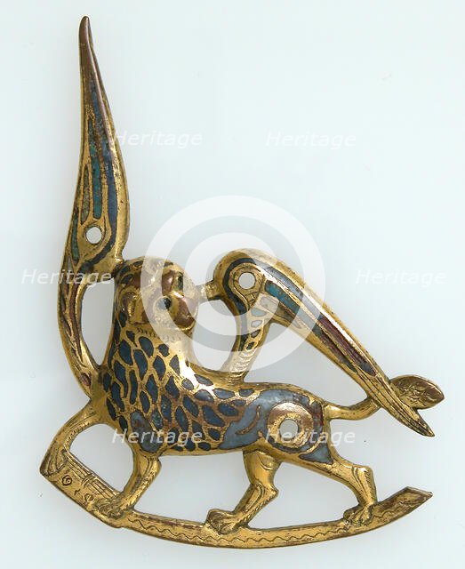 The Lion of Saint Mark (one of two appliqués from a book cover), French, ca. 1200-1225. Creator: Unknown.