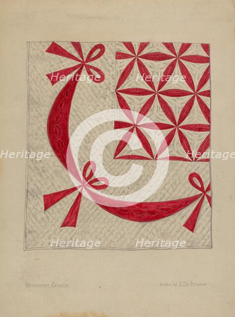 Bedspread, c. 1936. Creator: Isabelle De Strange.