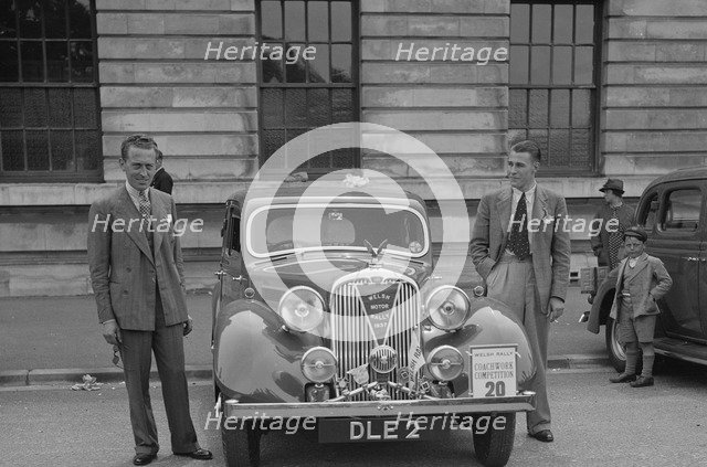 Rover 4-door saloon of FD Cooper at the South Wales Auto Club Welsh Rally, 1937 Artist: Bill Brunell.