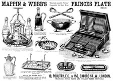Advertisement for Mappin & Webb’s Princes Plate, 1890. Creator: Unknown.