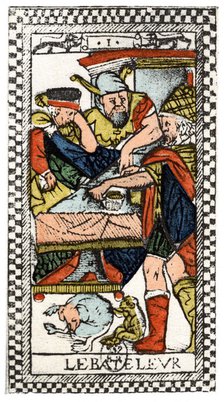 Tarot card of the Juggler or Mountebank, Parisian Tarot, 1500. Creator: Unknown.