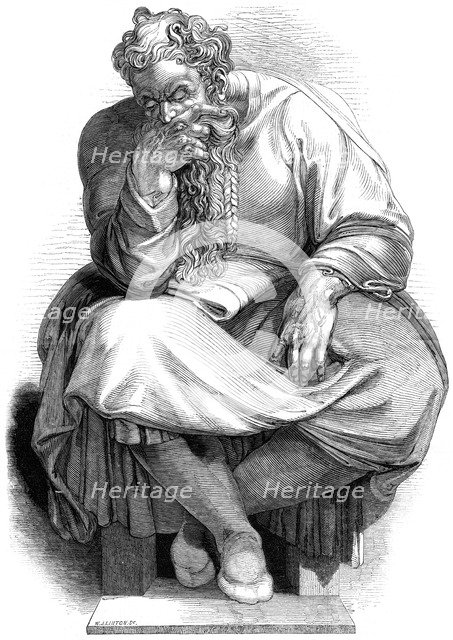 The Prophet Jeremiah, 1844.  Creator: W. J. Linton.
