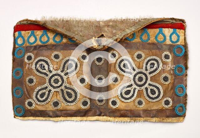 Beaded Fur Bag, 1880-1910. Creator: Unknown.