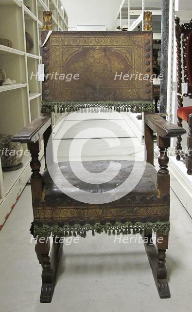 Armchair, 1600s. Creator: Unknown.