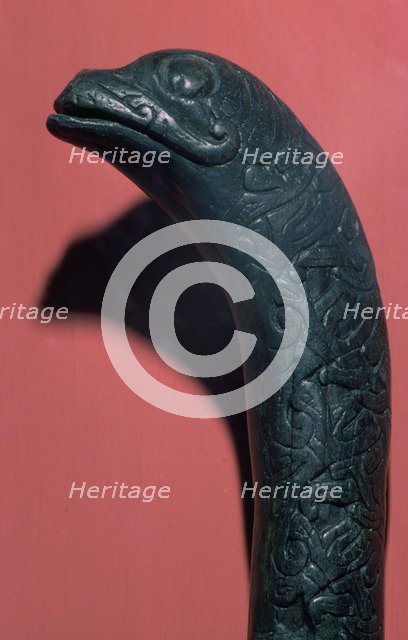 Viking walking-stick, 10th century. Artist: Unknown