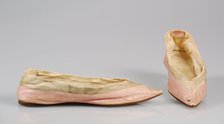 Slippers, possibly American, 1800-1810. Creator: Unknown.