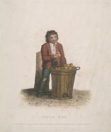 Apple seller with a large basket of fruit, 1820. Artist: Thomas Lord Busby