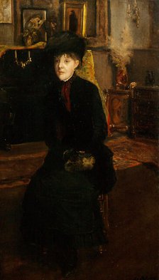 Portrait of Mary Cassatt (1844-1926), 1885. Creator: Blanche, Jacques-Émile (1861-1942).