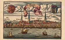 Riga (From the Cosmographia), ca 1568. Artist: Münster, Sebastian (1488-1552)