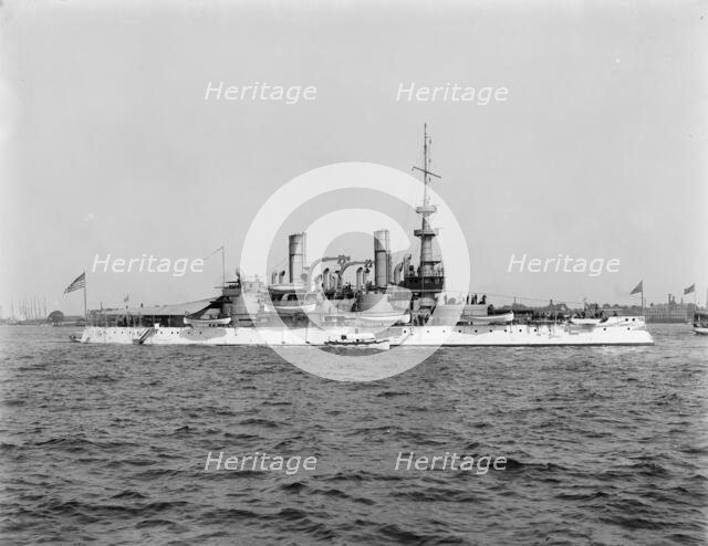 U.S.S. Massachusetts, 1899. Creator: William H. Jackson.