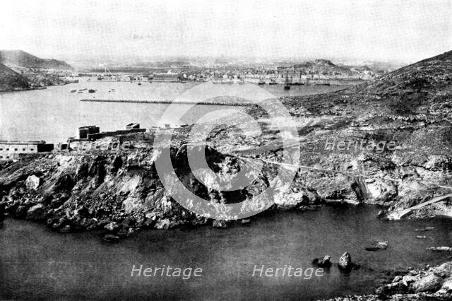 The Spanish-American War: the entrance to the port of Carthagena, 1898. Creator: Unknown.
