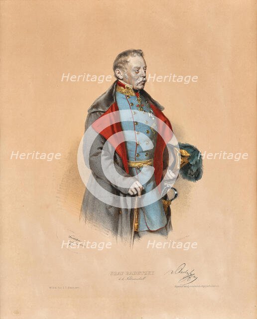 Portrait of Field marshal Josef Graf Radetzky of Radetz (1766-1858) , 1849. Creator: Kriehuber; Josef (1800-1876).
